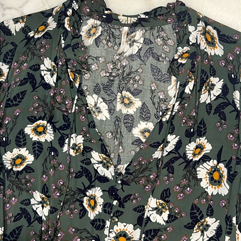 Free People Floral Mini Dress, Size Small